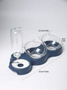 1pc Random Color Pet Bowl With Drinking Bottle - Multicolor - View 2