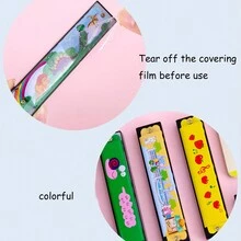 1pc Iron Metal Painted Double Row 16 Holes Can Blow Harmonica Musical Instruments Toy Cartoon Mouth Organ Random Color Style Gift For Beginners - Multicolor - View 4