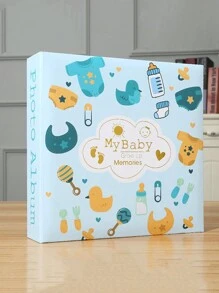 200 Sheets Baby Commemoration Album, 6 Inch, 1 Book / 2 Books - Blue - View 8