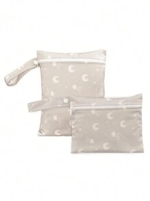 2pcs Waterproof Wet & Dry Bag, Baby Storage Bag, Christening Gift, Home Decor - Multicolor - View 6