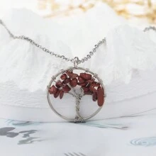 1 Pièce/ Collier Pendentif De Vie Arbre De Chakra Tressé À La Main, Style Unisexe, Idéal Pour La Fête Et Le Cadeau De Festival