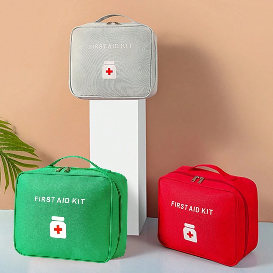 1個便攜式家庭急救包,戶外急救、露營和徒步旅行(綠色)