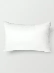 1pc White Waist Pillow Core, Casual Simple Style Soft Fluffy Lumbar Cushion, For Office, Home, Living Room, Sofa Decoration And Support, Bedding, Pillows For Bed, Pillow Inserts