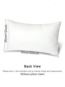 1pc White Waist Pillow Core, Casual Simple Style Soft Fluffy Lumbar Cushion, For Office, Home, Living Room, Sofa Decoration And Support, Bedding, Pillows For Bed, Pillow Inserts