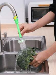 Kitchen Sink Faucet Splash-proof Sprinkler With Mineral Filter Soft Hose, Lock Buckle And Adjustable Water-saving Filter - Green - View 4