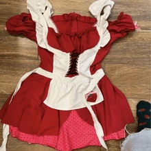 Disfraz Para Dama De Rosita Fresita - Rojo y blanco - Ver 2