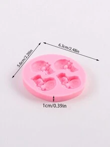 1入組巧克力糖果模具,骷髏造型矽膠模具,翻糖模具,可用於製作蛋糕裝飾婚禮派對用品