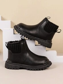 Botines Modernos Para Bebés - Negro - Ver 1
