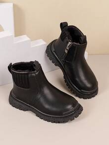 Botines Modernos Para Bebés - Negro - Ver 4