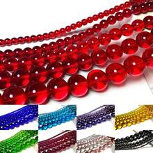 6/8/10mm Colorful Transparent Crystal Glass Bead - Multicolor - View 3