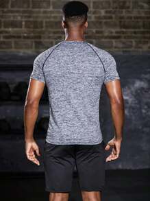 2 件套男友风格男士运动速干 T 恤，适合健身、跑步、篮球训练、圆领短袖透气上衣健身服男友风格男士基本款 T 恤 - 彩色 - 查看 4