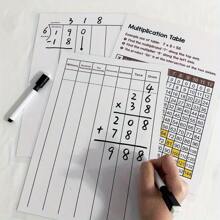 Dry Erase Multiplication Chart Multiplication Table Times Table Math Practice for Kids Students Classroom Teacher Teaching Aids - Army Green - View 3