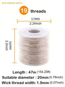 1roll Smokeless Candle Wick Thickening Candle Making Tool, Premium Quality