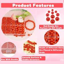 珠子用於首飾製作,980個4mm 6mm 8mm 10mm 12mm帶孔的淺粉色珍珠手工珠子,用於項鍊,手鍊,耳環,項鍊,婚紗裝飾,珠子間距鬆散