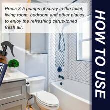 Bathroom Freshener Spray, Long-lasting Fragrance Toilet Air Freshener (126g/4.44oz) - White - View 3