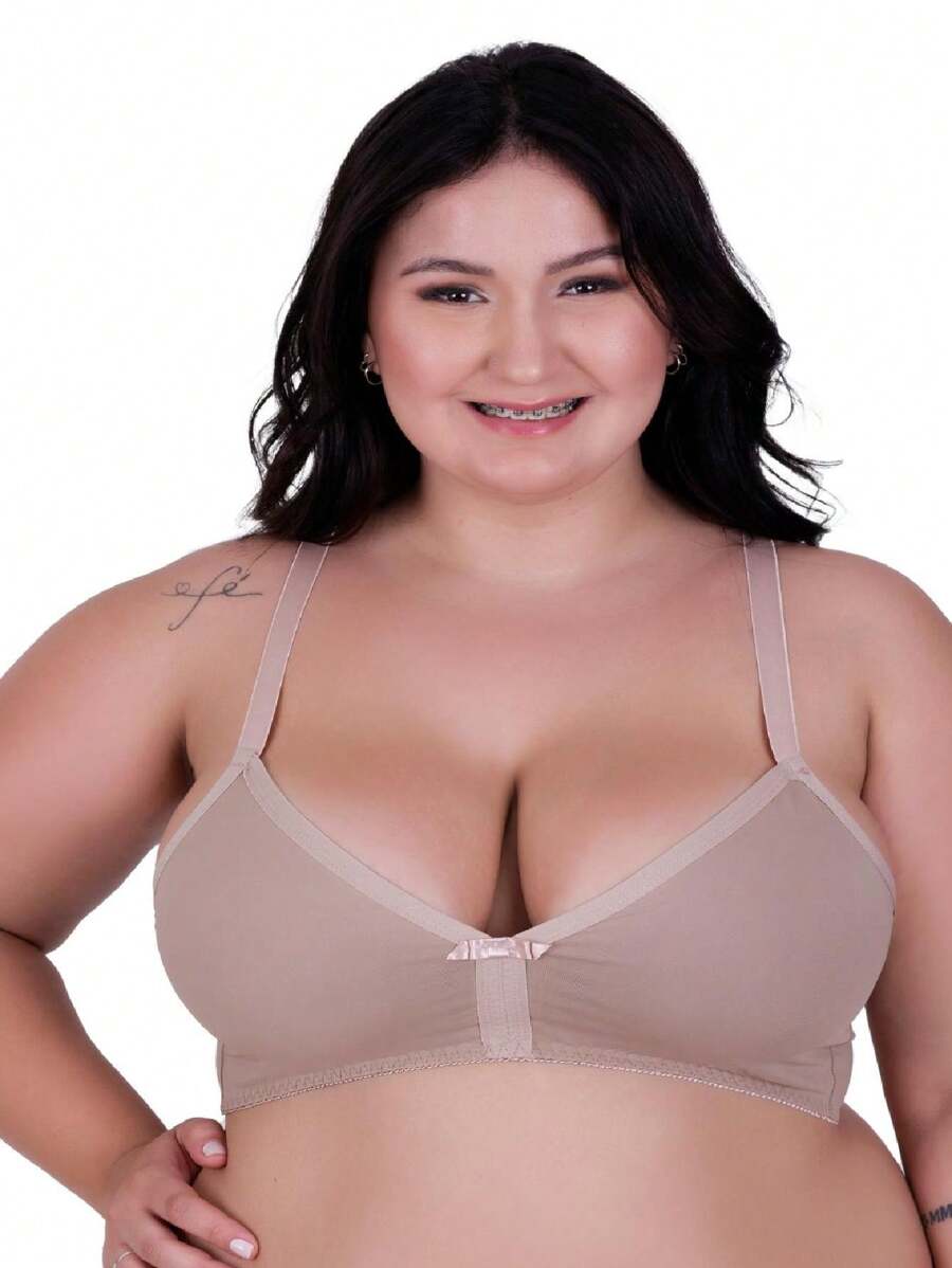 Plus Size Bras & Bralettes - Màu be - Xem 1