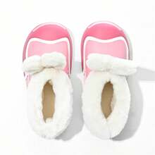 女性厚下裝長毛絨兔子踝靴,時尚和多用途,內襯帶加厚搖粒絨,防水和濃烈香調適合冬天多雪的天