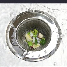 不銹鋼水槽過濾網廚房排水防堵塞過濾網適用於水槽和菜盆 - 銀色 - 查看 6