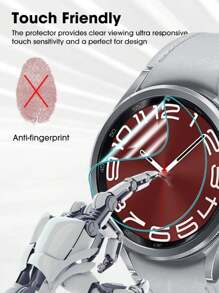 4 Cái/gói 40Mm/44Mm Phim Bảo Vệ Màn Hình Tpu Hydrogel Chống Chói Toàn Diện Tương Thích Với Samsung Galaxy Watch 6/5/4 Tương Thích Làm Quà Tặng Cho Học Sinh Trở Lại Trường Học - Trong sáng - Xem 3