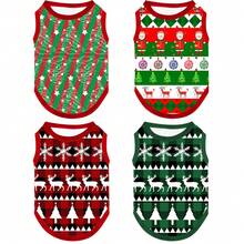 1件狗狗聖誕裝寵物狗狗聖誕背心保暖服裝假日狗貓服裝聖誕節氛圍寵物襯衫,中型犬角色扮演(聖誕風格紅色)