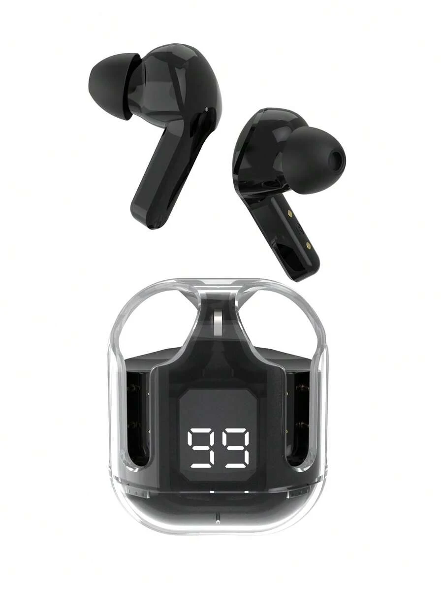 可觸控真無線透明耳機,耳塞式透明充電盒耳機