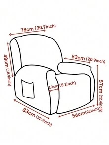 4入組黑色菱形圖案提花躺椅沙發套,簡單時尚高彈性聚酯纖維躺椅沙發套,可拆卸並可機洗家居保護套,適用於客廳臥室家居所有季節 - 黑色 - 查看 2