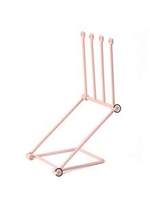 1pc Hair Band Organizer Stand With Foldable Hair Tie Holder For Dorm Room, Pink - Pink - View 10