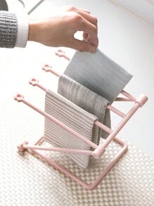 1pc Hair Band Organizer Stand With Foldable Hair Tie Holder For Dorm Room, Pink - Pink - View 7