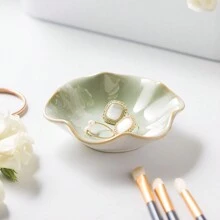 Bandeja Moderna Y Simple De Joyería De Cerámica, Organizador De Joyería Para Almacenamiento De Aretes Y Joyas - verde menta - Ver 4