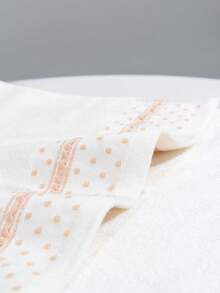 純色蝴蝶圖案臉巾手巾,現代編織布軟質臉巾 27.5*15.7英寸 - 米黃色 - 查看 6