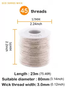 1roll Smokeless Candle Wick Thickening Candle Making Tool, Premium Quality