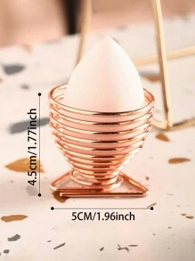 1個金屬美妝蛋收納架，葫蘆海綿化妝蛋和彩妝海綿干架，防黴防腐化妝品收納架 - 粉色 - 查看 4