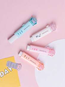 1pc Cat Paw Shaped Eraser + 1pc Replacement Eraser Core - Pink - View 4