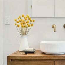 15入組天然乾燥金色球裝飾品,適用於花卉插花、花束、婚禮、家居、花瓶裝飾