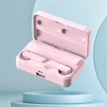 S20 Wireless Earbuds, TWS-True Wireless Stereo Headphones, Built-in Microphone Voice Call, One-touch Control, Immersive Premium Sound Long Distance Connection Headset, Super Capacity Charging Case with Digital Display, Pink - Pink - View 11