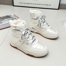 Women's Furry Snow Boots, Waterproof, Non-slip Thick Sole, Keep Warm, High-top, Winter Shoes