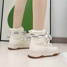 Women's Furry Snow Boots, Waterproof, Non-slip Thick Sole, Keep Warm, High-top, Winter Shoes