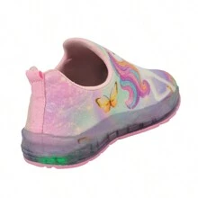 Tênis Infantil Feminino Led Unicórnio Amy Rose Óculos +Relógio +Paleta +Pulseira +Bolsa Estrela