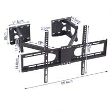 Support Mural TV 32-65 Pouces -Fixation Murale TV Peut Contenir Jusqu'à 35KG, Accroche Television Mural Orientable,Incline et Étend, Support Vesa pour TV Plat,VESA 600x400mm