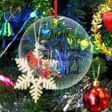 1pc Red  Christmas Ornaments Remembrance Gifts For Loss Of Dad Memorial Christmas Ornament Decor Xmas Memorial Gifts For Christmas Tree Decorations Remebrance Gifts For Dad Sympathy Gift For Dad Memorial Ornament For Dad - White - View 5