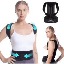 Faja Correctora Postura Espalda Para Hombre Y Dama Ajustabl - Negro - Ver 6