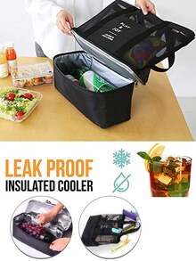 保溫袋手提午餐袋實用肩背袋冷藏保鮮野餐袋網眼沙灘手提袋食品飲料收納假期公園運動旅行戶外夏季攜帶便攜式野餐保溫冷藏袋辦公午餐零食袋