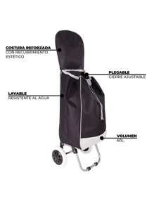 Carrito Para Mandado Sencillo - Negro - Ver 3