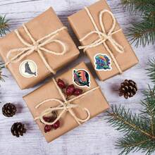 500張/卷海豚貼紙,可愛卡通美學1英寸標籤貼紙帶10種圖案,適用於剪貼簿、自黏封口文具卡片信封、兒童禮品、青少年派對裝飾、獎勵激勵 - 彩色 - 查看 5