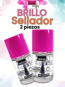 2 Piezas Brillo Sellador Fantasy Nail - transparente - Ver 2