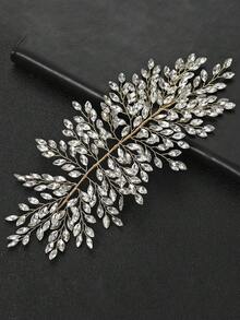 1條女性手工珠寶鑲鑽髮箍,新娘髮飾,古風中式婚禮拍照道具