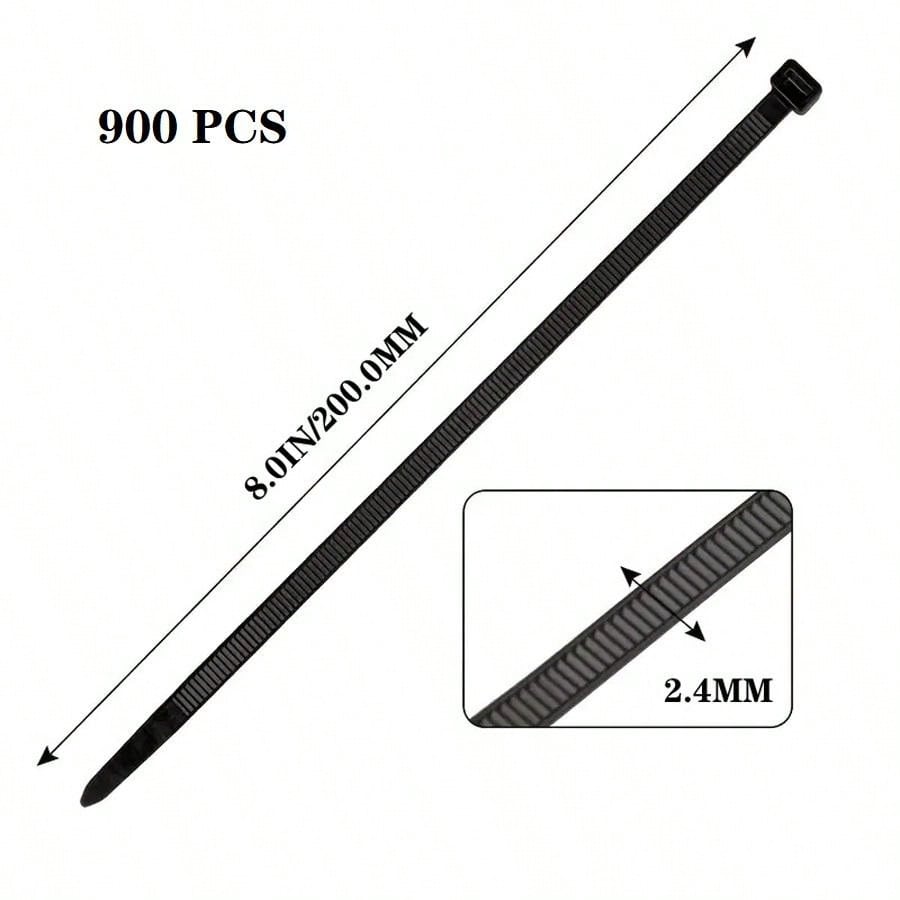 200pcs Cable Zip Ties Heavy Duty 10 Inch Premium Plastic Wire Ties With