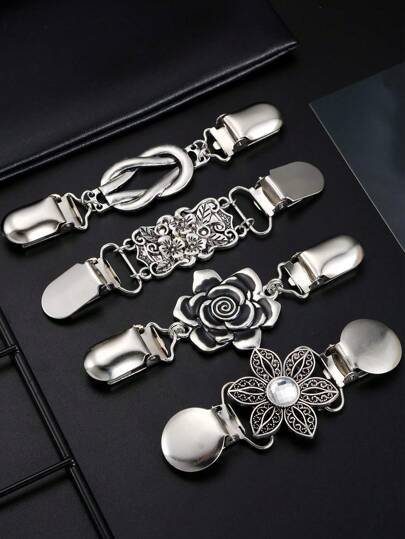 Xiacheng 6款复古毛衣夹、复古开衫夹、衬衫胸针夹，女士及女孩适用