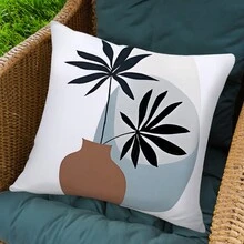 水彩花瓶,使用雙面印花桃皮面料製成,並附有植物圖案枕套 - 彩色 - 查看 3