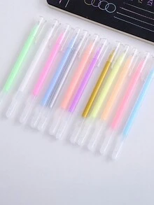 10入組大容量荧光笔,適用於抄寫、涂鸦、學生高亮,學校文具用品